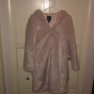 Light Pink Fuzzy Coat NWT From Forever 21!